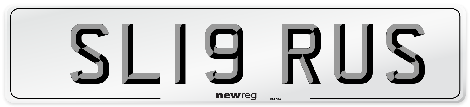 SL19 RUS Number Plate from New Reg